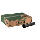 SM404615 - STRONGMAN 40" x 46", 1.5 mil, Black Can Liner, Perforated Rolls, 100 Liners/cs